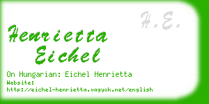 henrietta eichel business card